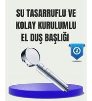 Northcity Masaj ve Yağmur Modlu Su Tasarruflu Duş Başlığı - 360° Ayarlanabilir & Su Tasarrufu