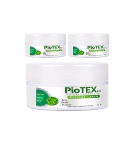 PioTEXco Kuyruk Yağı, Isırgan Otu ve MSM İçerikli Vücut Masaj Kremi 50 ml x3