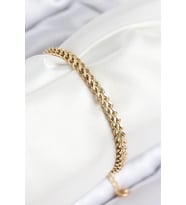 pilelistore 316L Çelik Örgü Zincir Model Gold Renk Kadın Bileklik - TJ-BB7839