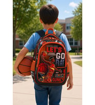 Basketbol Basketball Jump Ball İlkokul Sırt Çantası 40x33x14 cm Çocuk Okul ve Günlük Kullanım