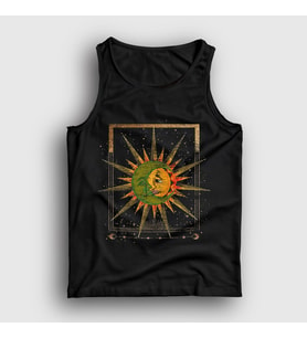 Presmono Unisex Siyah Celestial Sun Moon Güneş Ay Atlet 396138tt