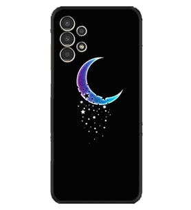 Samsung Galaxy M14 Kılıf Resimli Desenli Silikon Platinium Series Moon Star 1851