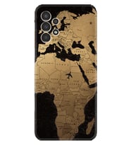 Samsung Galaxy M14 Kılıf Silikon Desen Özel Seri Map Planet 1656