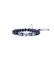 JTAW23DOB1200 KUVARS, ONYX ve HEMATİT  DOĞALTAŞ ESNEK BİLEKLİK