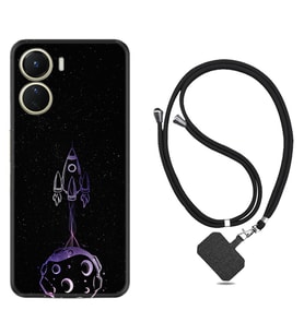 Vivo Y16 Kılıf Silikon Boyun Askılı İpli Desenli Silikon Master Space 1630