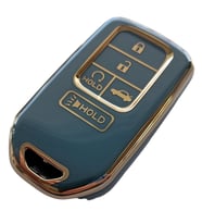 Honda Civic Accord Uyumlu Smart Anahtar Kılıfı Kumanda Kılıfı Oto Anahtarlık Gri Gold