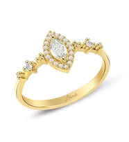 0.32 Ct. Pırlanta Modern Tasarım Markiz Yüzük (Gold)
