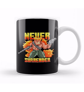 Never Surrender Soldier Pixel Art Kupa Bardak Porselen