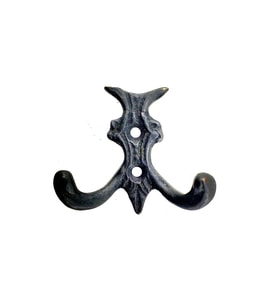 Antika Tarz Dekoratif Pirinç Koç Çiftli Askı - 50X55Mm, Oksit