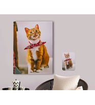 BK Gift Kişiye Özel Tam Boy Kedi Karikatürlü Kanvas Tablo 70x100cm-1
