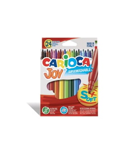 Carioca Joy Süper Keçeli Boya Kalemi Yıkanabilir 24'lü (Karışık)