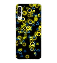 Samsung Galaxy A30s Uyumlu Kapak Semboller Tasarımlı Şeffaf Silikon Kılıf