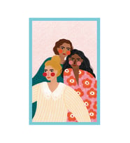 Girl Friends – Arkadaşa Özel Sevgi ve Dostluk Hediye Not Kartı & Kartpostal  10x15 cm (Beyaz-İndigo-Siyah-Kırmızı-Bej)