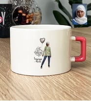 Kişiye Özel Karikatürlü Cute But Capricorn Oğlak Burcu Lüks Fincan Doğum Günü Hediyesi