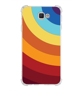 Samsung Galaxy J7 Prime 2  Köşe Korumalı Antişok Kapak Renk Cümbüşü Tasarımlı  Silikon Kılıf (Şeffaf)