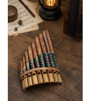Pan Flüt El Yapımı Bambu Üflemeli Müzik Aleti 10'lu 24 x 13 cm Otantik Dekoratif Enstrüman