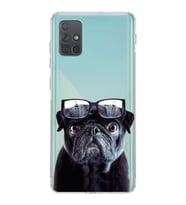 PrintiFy Samsung Galaxy A71 ile Uyumlu Köpek 3 Kamera Korumalı Şeffaf Kılıf