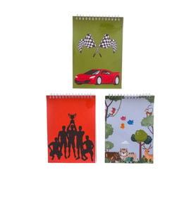 3 Adet A5 Not Defteri (Futbol,Safari,Araba)