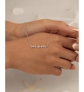Kişiye Özel Mom Kolye 925K Gümüş