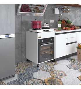 Kenzlife ankastre modülü kabini kalimera byz 85*60*56 fırın ocak dolabı ayarlı ayaklı üstü kapalı (Karışık)