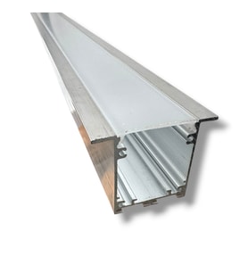 LED Kanal Profil Alüminyum Sıva Altı Kasa 2 Metre 2270 SA 85x40mm Opak Pleksi Yan Kapak ve Montaj Yayı Dahil