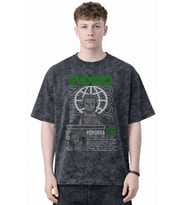 Tasarım Roronoa Zoro One Piece Anime Baskılı Unisex Oversize Eskitme Yıkamalı Tişört