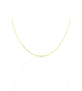 Söğütlü Silver Gümüş 60 cm altın rengi aralıklı figaro zincir SGTL10101GOLD