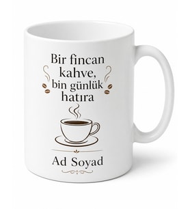 Kişiye Özel Ofis Kahvesi Baskılı Kupa Bardak İsimli Hediye