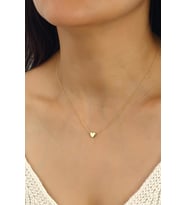 AZURİS 925K GÜMÜŞ ÜÇ BOYUTLU KALP KOLYE