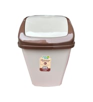 Polytime Klink Sallanır Kapak Ofis Banyo Mutfak Bahçe Çöp Kutusu Kovası / 20 Litre / Krem / 47x30x23 Cm.