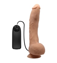 27 cm Titreşimli Gerçekçi Kalın Dildo Penis - Jack (Ten)