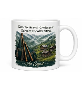 Tulum Temalı Karadeniz Kupası Baskılı Hediye Porselen Kupa Bardak