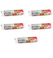 Florex 40 Litre Büzgülü Çilek Kokulu Çöp Torbası Poşeti / 55 x 60 Cm. - 10 Adetlik 5 Rulo