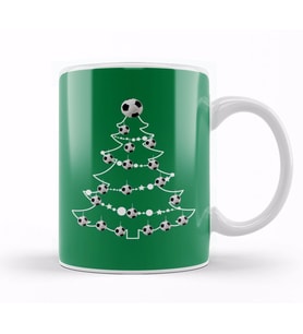 Football Christmas Tree Baubles Kupa Bardak Porselen