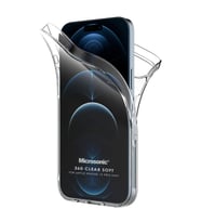 Microsonic Apple iPhone 15 Pro Max Kılıf 6 Tarafı Tam Full Koruma 360 Clear Soft Şeffaf