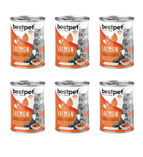 Bestpet Somonlu Jöleli Yetişkin Kedi Konservesi 400 Gr x 6 Adet