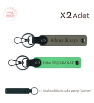 Öğrenciye Karne Jest, İsim Yazılı 2’li Anahtarlık Hediye Takımı, Kül Gri-Fıstık Yeşil-Lacivert