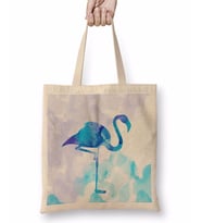 Flamingo Bulutlarda Bez Çanta Uzun Saplı