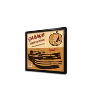 Vintage Retro Çerçeveli Mdf Tablo
