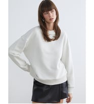 LCW Vision Bej Bisiklet Yaka Taşlı Oversize Kadın Sweatshirt