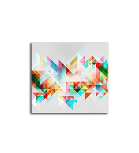 Renkli Mozaik Üçgenler Tablo 40 X 30 Cm