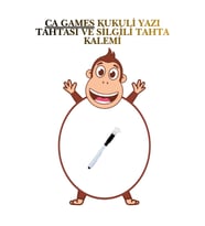 Kukuli Yazı Tahtası ve Silgili Tahta Kalemi
