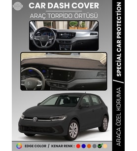 VOLKSWAGEN POLO (2022+) Torpido Örtüsü Ön Göğüs Koruma Torpido Koruma Tam Uyum Kaymaz Özel Kesim