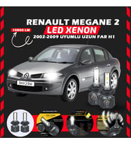 Renault Megane 2 2002-2009 Uzun Far Uyumlu Şimşek Etkili Led Xenon Premium Series H1