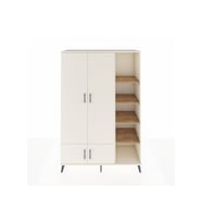 Hyperion Dolap 6 Raflı 4 Kapaklı Tek Askılı 132x44x195 Aytaşı-Aytaşı/Çam