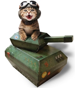 UK Kedi oyun evi Yeni karton kedi tankı kedi oyuncağı ve aksesuar düz paketlenmiş ve kolay monte edilir