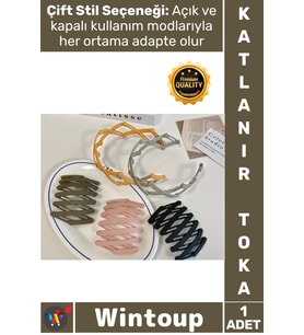 #Toka Pratik Konforlu Esnek Şık Taşınabilir Cep Çanta Tipi Modern Tasarım Katlanabilir Taç Toka