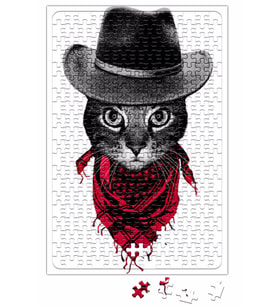Kovboy Cat Kedi Puzzle 240 Parça Yapboz