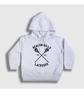 Presmono Unisex Çocuk Beyaz Beacon Hills Lacrosse Dizi Teen Wolf Kapüşonlu Sweatshirt 330612tt (Beyaz)
