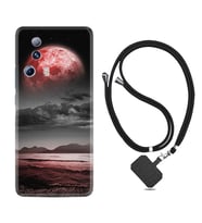 Xiaomi Mi 13 Lite Kılıf Resimli Boyun Askılı İpli Desenli Silikon Series Red World 1836